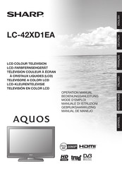 Sharp AQUOS LC-42XD1EA Mode D'emploi