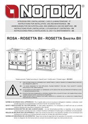 Nordica ROSA Instructions Pour L'installation, L'utilisation Et L'entretien