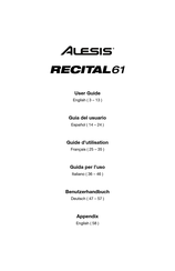 Alesis RECITAL 61 Guide D'utilisation