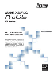 Iiyama ProLite E2271HDS Mode D'emploi