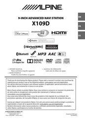 Alpine X109D Mode D'emploi