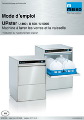 Meiko UPster U 400 Mode D'emploi