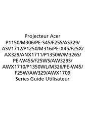 Acer P1350W Série Guide Utilisateur