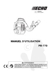 Echo PB-770 Manuel D'utilisation