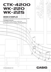 Casio WK225 Mode D'emploi