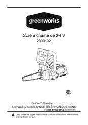 GreenWorks 2000102 Guide D'utilisation