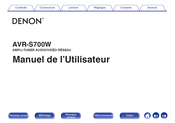 Denon AVR-S700W Manuel De L'utilisateur