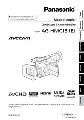 Panasonic AG-HMC151EJ Mode D'emploi