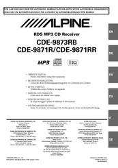 Alpine CDE-9873RB Mode D'emploi