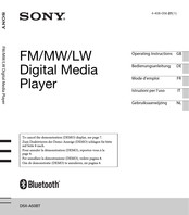 Sony DSX-A50BT Mode D'emploi
