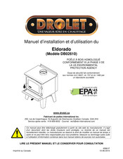 Drolet Eldorado DB02610 Manuel D'installation Et D'utilisation