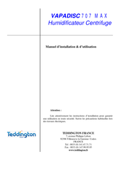 Teddington VAPADISC 707 MAX Manuel D'installation & D'utilisation