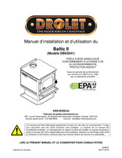 Drolet Baltic II DB03041 Manuel D'installation Et D'utilisation