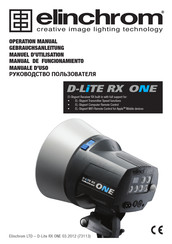 Elinchrom D-LiTE RX ONE Manuel D'utilisation