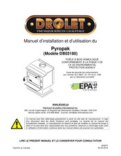 Drolet DB03180 Manuel D'installation Et D'utilisation