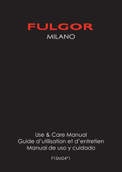 Fulgor Milano F1SM24 1 Guide D'utilisation Et D'entretien