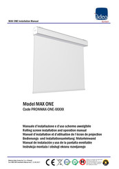 ADEO SCREEN MAX ONE Manuel D'installation