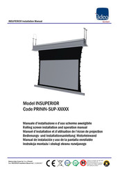 ADEO SCREEN INSUPERIOR PRININ-SUP-XXXXX Manuel D'installation