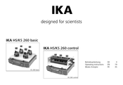 IKA KS 260 control Mode D'emploi