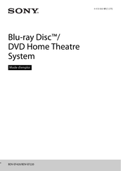 Sony BDV-EF220 Mode D'emploi