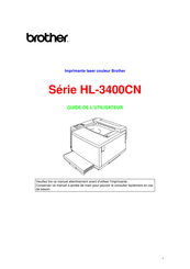 Brother HL-3400CN Série Guide De L'utilisateur