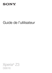 Sony D6616 Guide De L'utilisateur