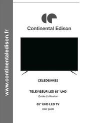 Continental Edison CELED654KB2 Guide D'utilisation