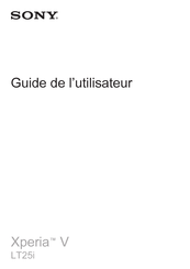 Sony Xperia V Guide De L'utilisateur