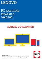 Lenovo IdeaPad 3 14IML05 Manuel D'utilisation