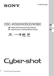 Sony Cyber-shot DSC-W350D Mode D'emploi