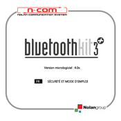 Nolangroup N-Com Bluetooth Kit3 Sécurité Et Mode D'emploi