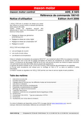 Maxon Motor ADS E 50/5 Notice D'utilisation