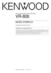 Kenwood VR-806 Mode D'emploi
