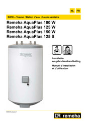REMEHA AquaPlus 150 W Manuel D'installation Et D'utilisation