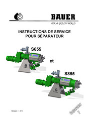 Bauer S855 Instructions De Service