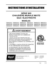 Bard WG Série Instructions D'installation