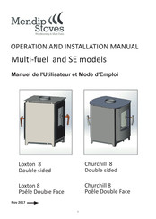 Mendip Stoves Loxton 8 pedestal Manuel De L'utilisateur Et Mode D'emploi