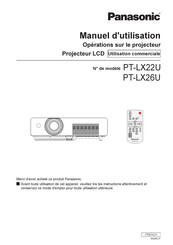 Panasonic PT-LX26U Manuel D'utilisation