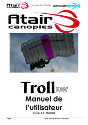 Atair Canopies Troll DW Manuel De L'utilisateur