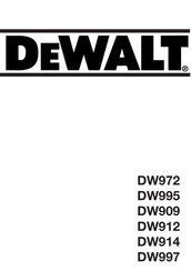 DeWalt DW997 Mode D'emploi