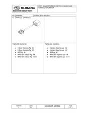 Subaru H630SFJ400 Instructions D'installation