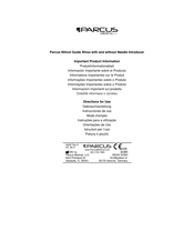 PARCUS MEDICAL Nitinol Guide Wires Mode D'emploi