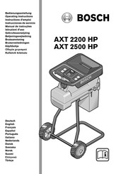 Bosch AXT 2500 HP Instructions D'emploi