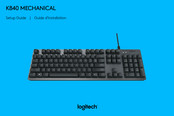 Logitech K840 MECHANICAL Guide D'installation