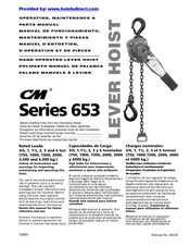 CM 653 Série Manuel D'entretien