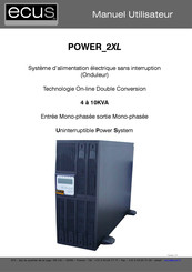 Ecus POWER 2XL 4000 VA Manuel Utilisateur