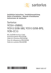 Sartorius YCC01-USBM2 Notice D'installation