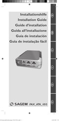 Sagem FAX ATA 101S Guide D'installation