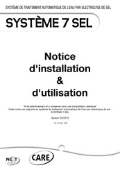 NEXT pool SYSTÈME 7 SEL Notice D'installation