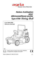Agria 4700 Sitting Bull Notice D'utilisation